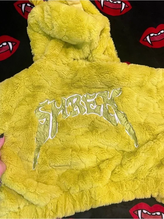 Dolls Kill x Shrek - OGRE CHIC FUZZY ZIP-UP JACKET - Picture 5 of 8